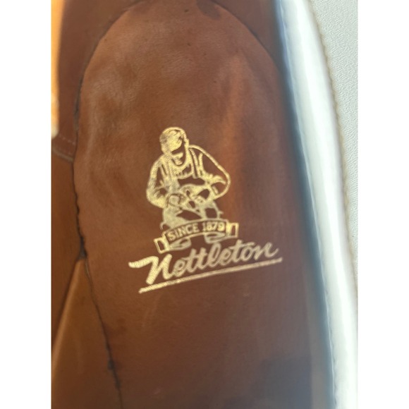 Vintage Nettleton Golf Shoes Black & White w/Metal Spikes 10 Preppy Old Money - Picture 4 of 7